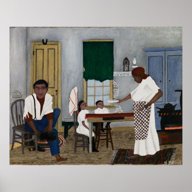 Poster Petit déjeuner du dimanche matin, Peinture célèbre (Devant)