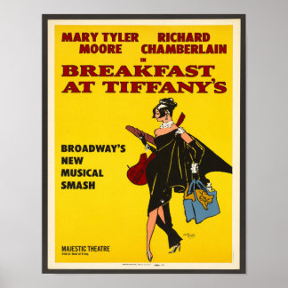 Poster Petit-déjeuner sur l'affiche de Tiffany's