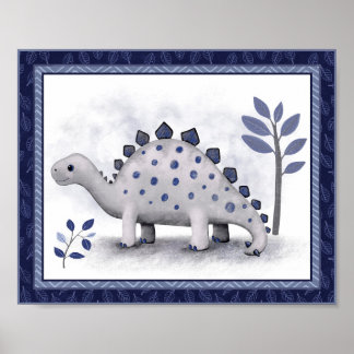 Poster Petit Dinosaure - Stegosaurus