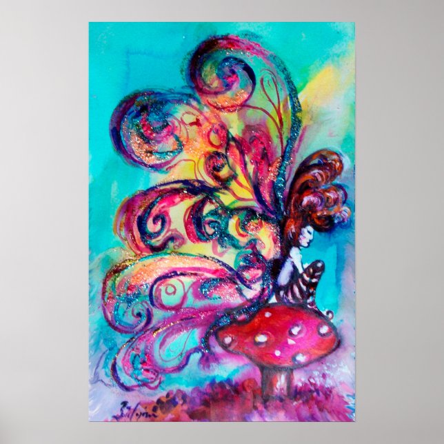 Poster Petit Elfe des Champignons (Devant)