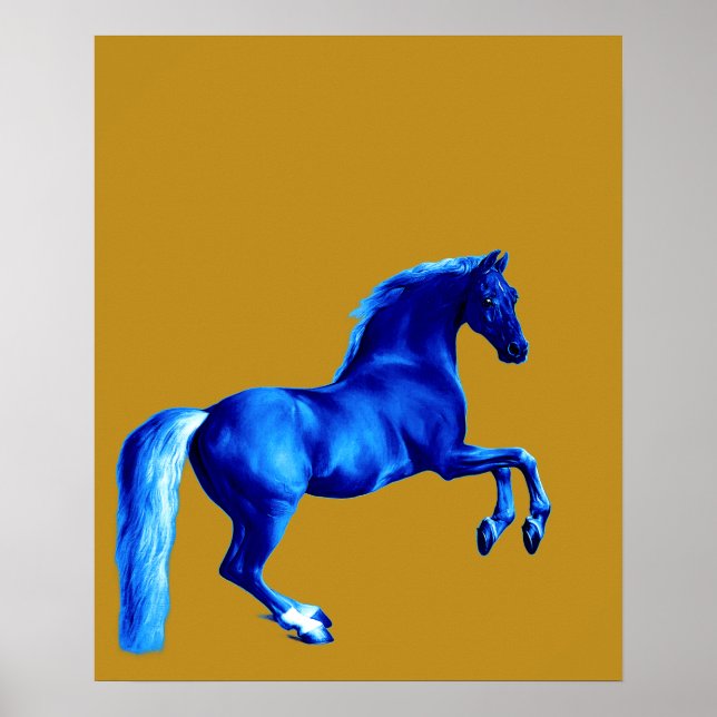 Poster Petit-fils du Godolphin Arabian ... Cheval bleu (Devant)