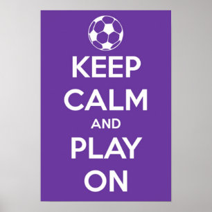 Poster Petit Gardez le calme et jouer sur l'affiche viole