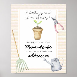 Poster Petit germe - Aider la future maman occupée