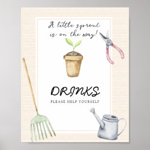 Poster Petit germe - Boissons servez-vous
