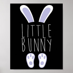 Poster Petit Lapin Joyeux Chasse Aux Oeufs De Pâques Drôl