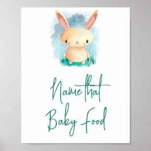 Poster Petit Lapin - Nommez ce pot pour bébé