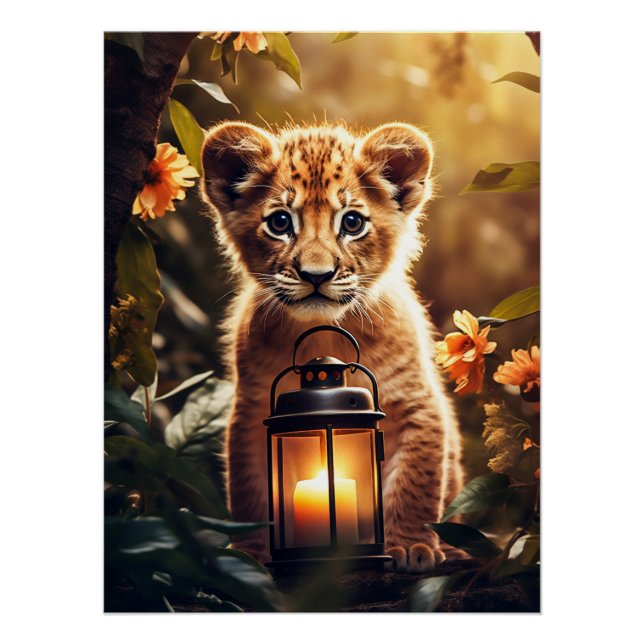 Poster Petit lion (Devant)