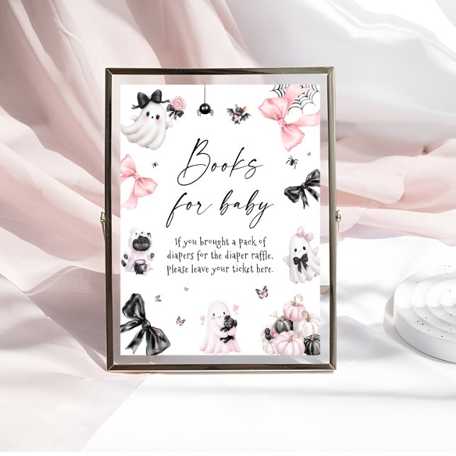 Poster Petit livre rose Halloween Livres pour bébé (Créateur téléchargé)