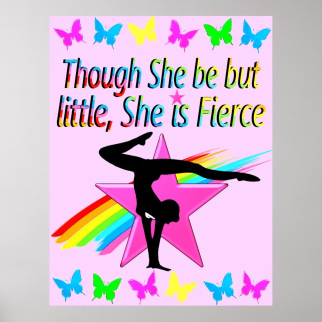 POSTER PETIT MAIS FIERCE RAINBOW GYMNASTICS DESIGN (Devant)