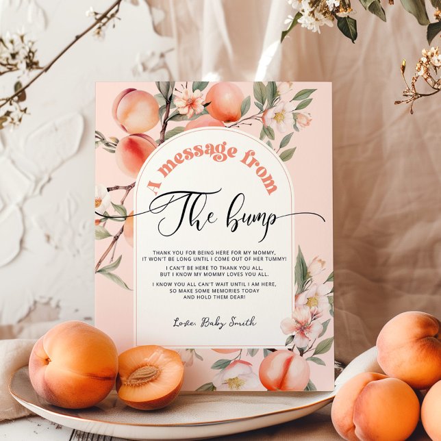 Poster Petit message de baby shower de pêche de la bosse (Créateur téléchargé)