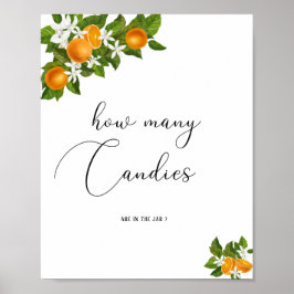 Poster Petit mignon combien de bonbons