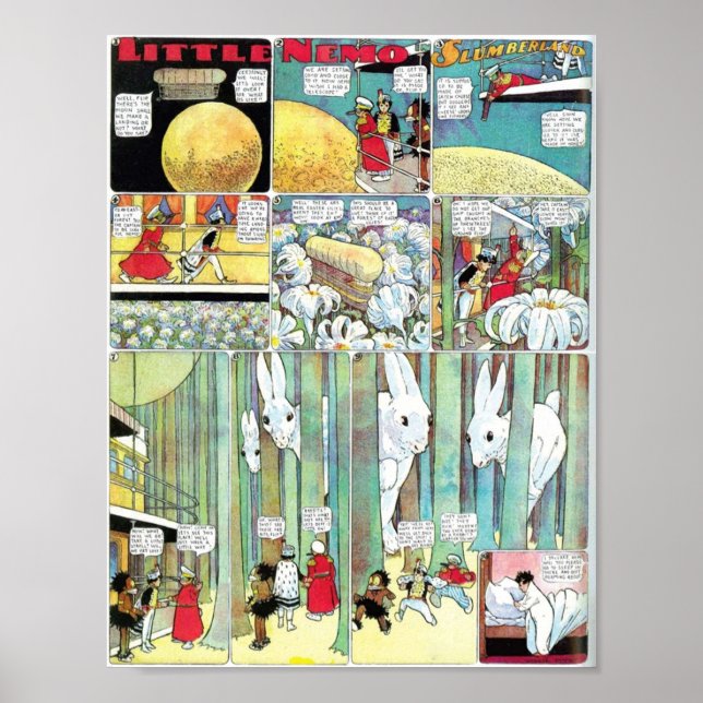 Poster Petit Nemo et lapins (Devant)