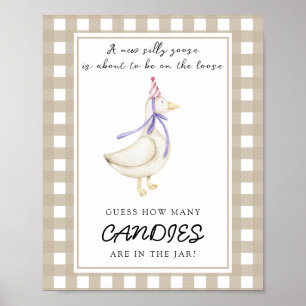 Poster Petit oison - devine combien de bonbons