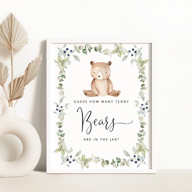 Poster Petit ours de bois devinez combien de nounours (Créateur téléchargé)