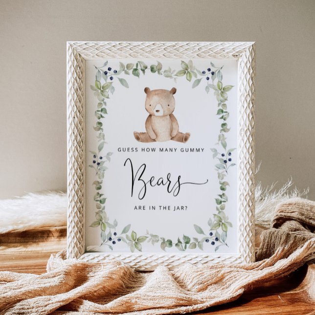 Poster Petit ours des bois devinez combien d'ours (Créateur téléchargé)