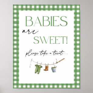 Poster Petit pêcheur Baby Shower Les bébés sont doux