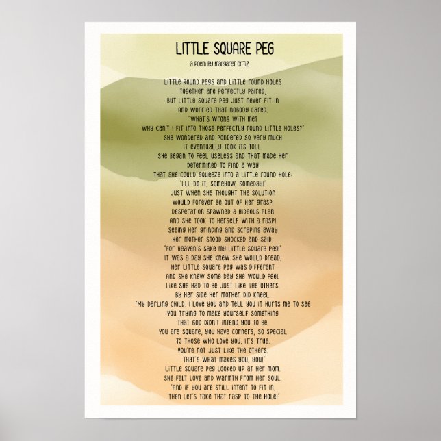 Poster "Petit Peg Carré" de Margaret Ortiz (Devant)