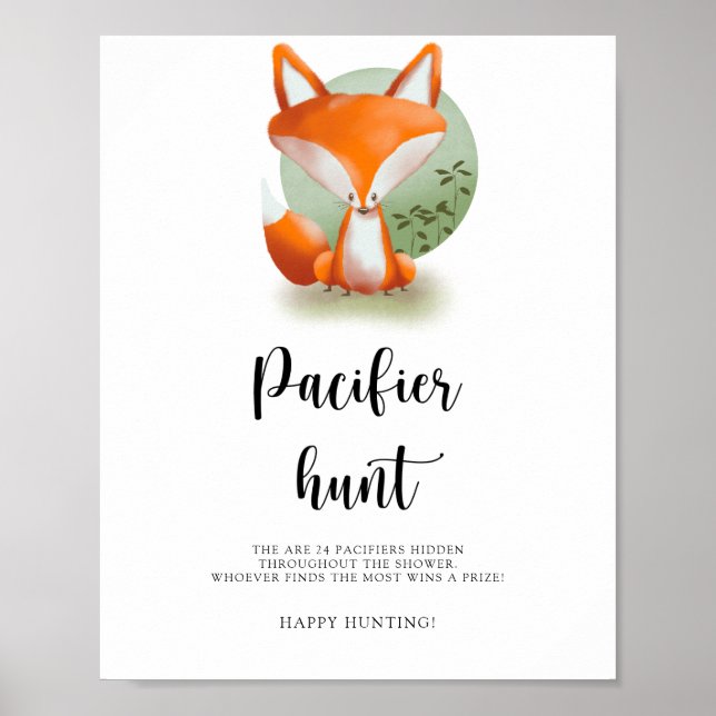 Poster Petit petit renard - Pacifique chasse baby shower  (Devant)