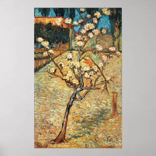 Poster Petit poirier en fleurs par Vincent van Gogh