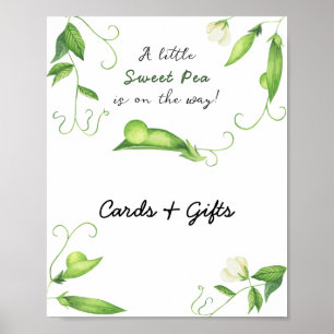 Poster Petit pois sucré - cartes et cadeaux baby shower
