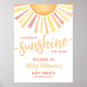 Poster Petit Rayon De Soleil Signe De Bienvenue Pour Baby