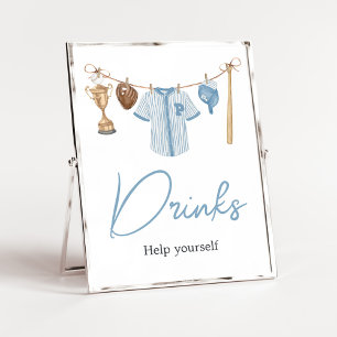 Poster Petit Slugger Baby shower De Baseball Boissons