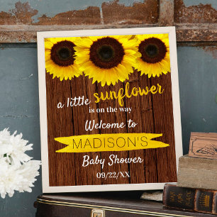Poster Petit Tournesol En Chemin ! Accueil baby shower