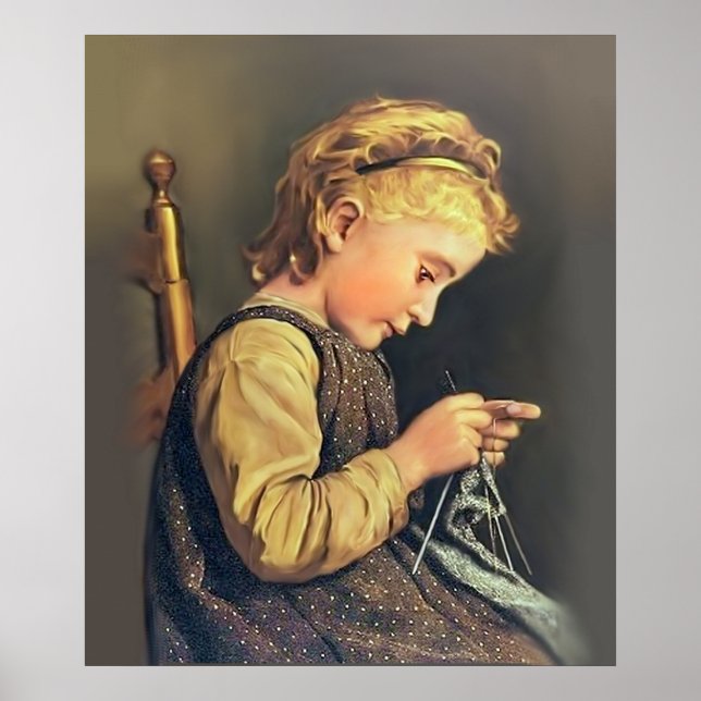 Poster Petit Tricot fille (Devant)