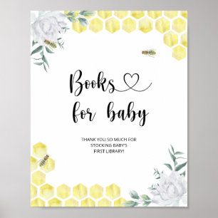 Poster Petite abeille à l'aquarelle, livres pour bébé