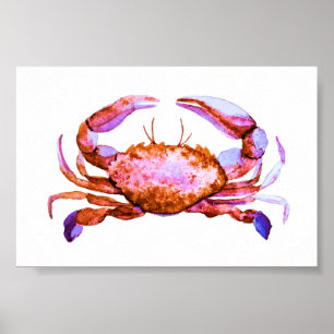Poster Petite boîte Crâne rouge Aquarelle Imprimer