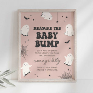Poster Petite Boo Mesurez le Ventre de Bébé Panneau pour