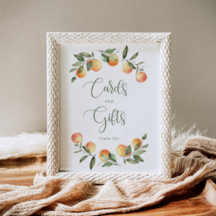 Poster Petite carte de baby shower mignonne et signe cade