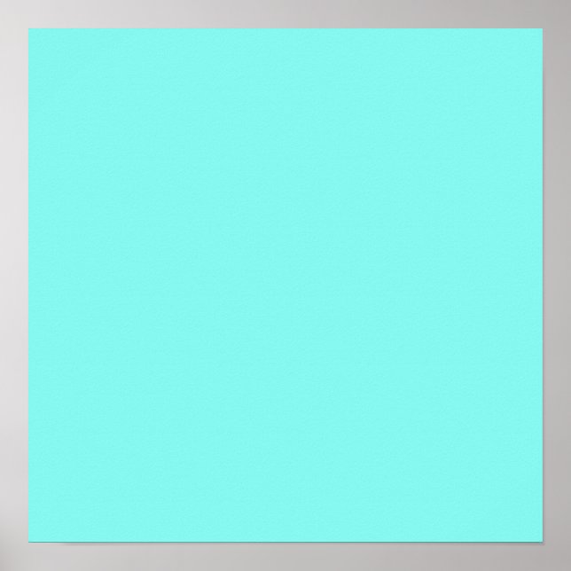 Poster Petite chic aqua turquoise Robins Bleu oeuf (Devant)