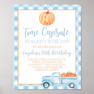 Poster Petite citrouille bleue capsule temporelle 1er ann