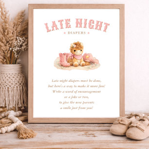 Poster Petite Cowgirl Rose Baby Shower Couches Tardives
