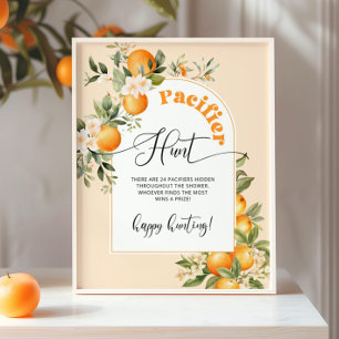 Poster Petite cutie Pacifique chasse baby shower jeu