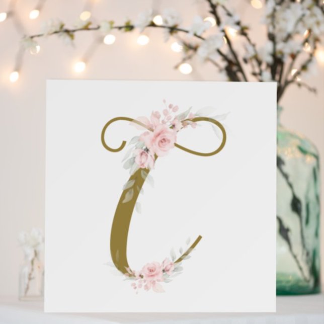 Poster Petite demoiselle Baby Floral Initial Shower Nurse (Créateur téléchargé)