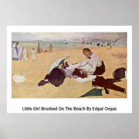 Petite Fille Brossée Sur La Plage Par Edgar Degas