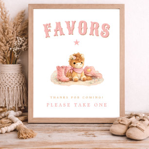 Poster Petite fille cowgirl idées de cadeaux pour une bab