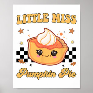 Poster Petite fille de Thanksgiving Little Miss Pumpkin P