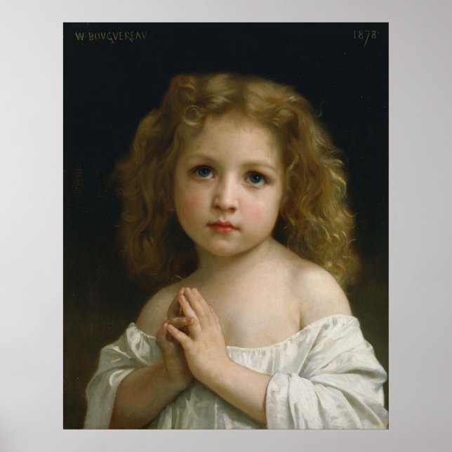 Poster Petite fille par William-Adolphe Bouguereau (Devant)