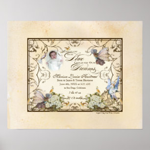 Poster Petite fille personnalisée - Princesse Féerie ench