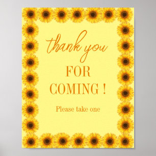 Poster Petite Fleur de tournesol Fille premier anniversai