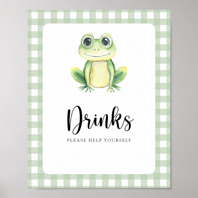 Poster Petite grenouille - Boissons vous aider (Devant)