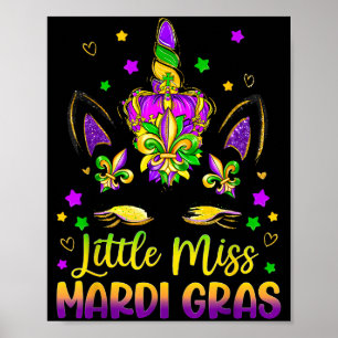 Poster Petite Mademoiselle Mardi Gras Princesse Licorne F