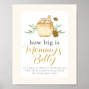 Poster Petite Maman Abeille Chérie Baby Shower Jeu pour l