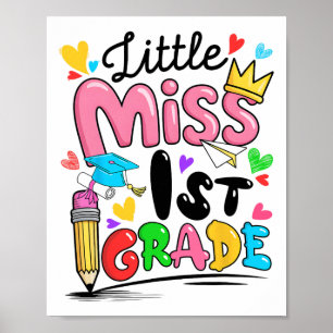Poster Petite Miss 1ère année Ck mignonne pour l'école