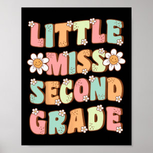 Poster Petite Miss Deuxième Année Cute Super Première Jou