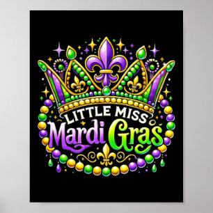 Poster Petite Miss Mardi Gras 2025 Femmes Enfants de La N