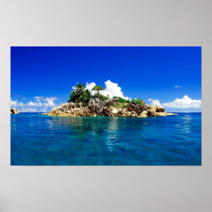 Poster Petite oasis tropicale d'île